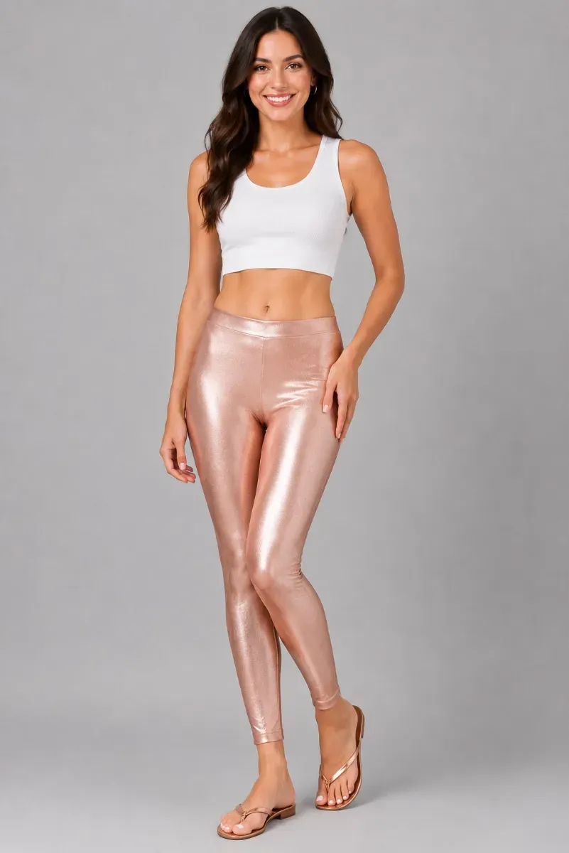 SHIMMER ANKLE FIT LEGGINGS
